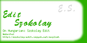 edit szokolay business card